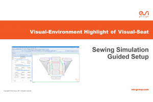 Visual-Environment Highlight of Visual-Seat: Sewing Simulation Guided Setup